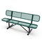 Flash Furniture Sigrid 6' Outdoor Bench with Backrest, Commercial Grade Green Mesh Seat, Backrest, Black Steel Frame SLF-AG4HUT2-GN-GG - alternate 7